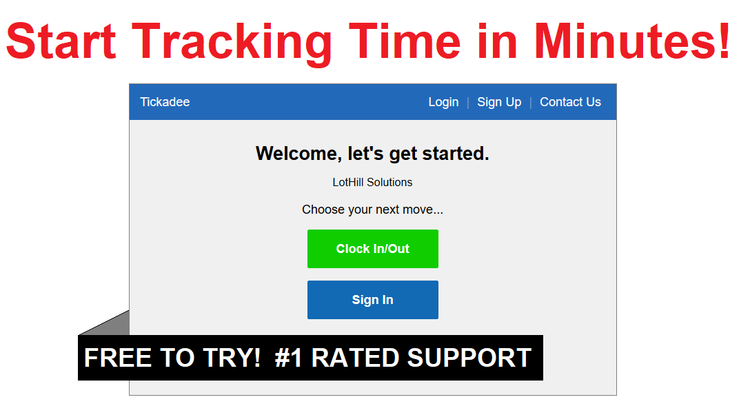 Tickadee Online/Web-based Time Clock