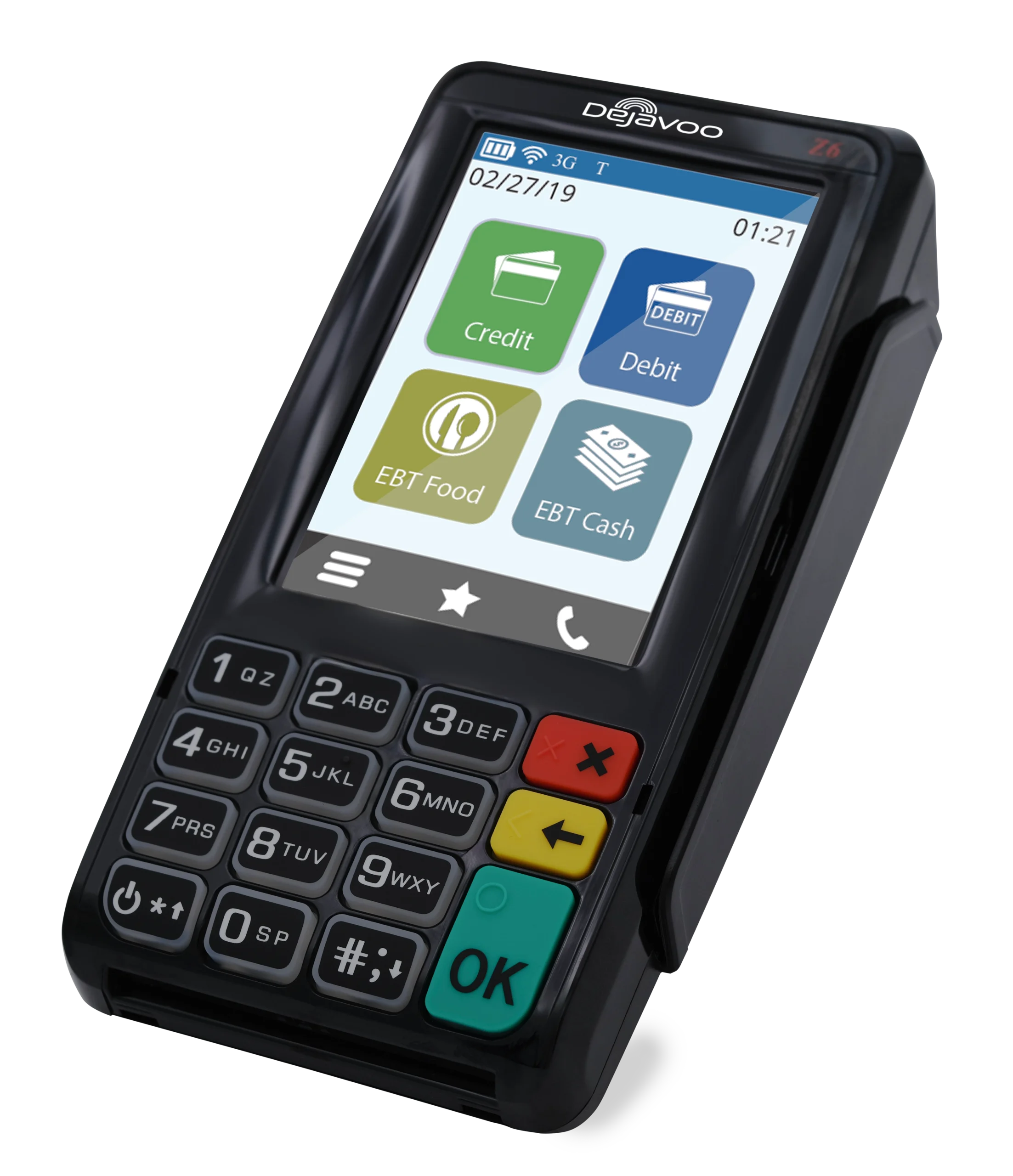 Dejavoo Z6 Credit/Debit/EBT EMV/Swipe/Contactless/NFC Card Terminal