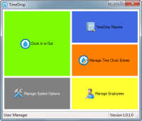 TimeDrop® Time Clock - Home Screen